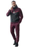Nike Tech Adult Black Burgundy Matching Tracksuit Set