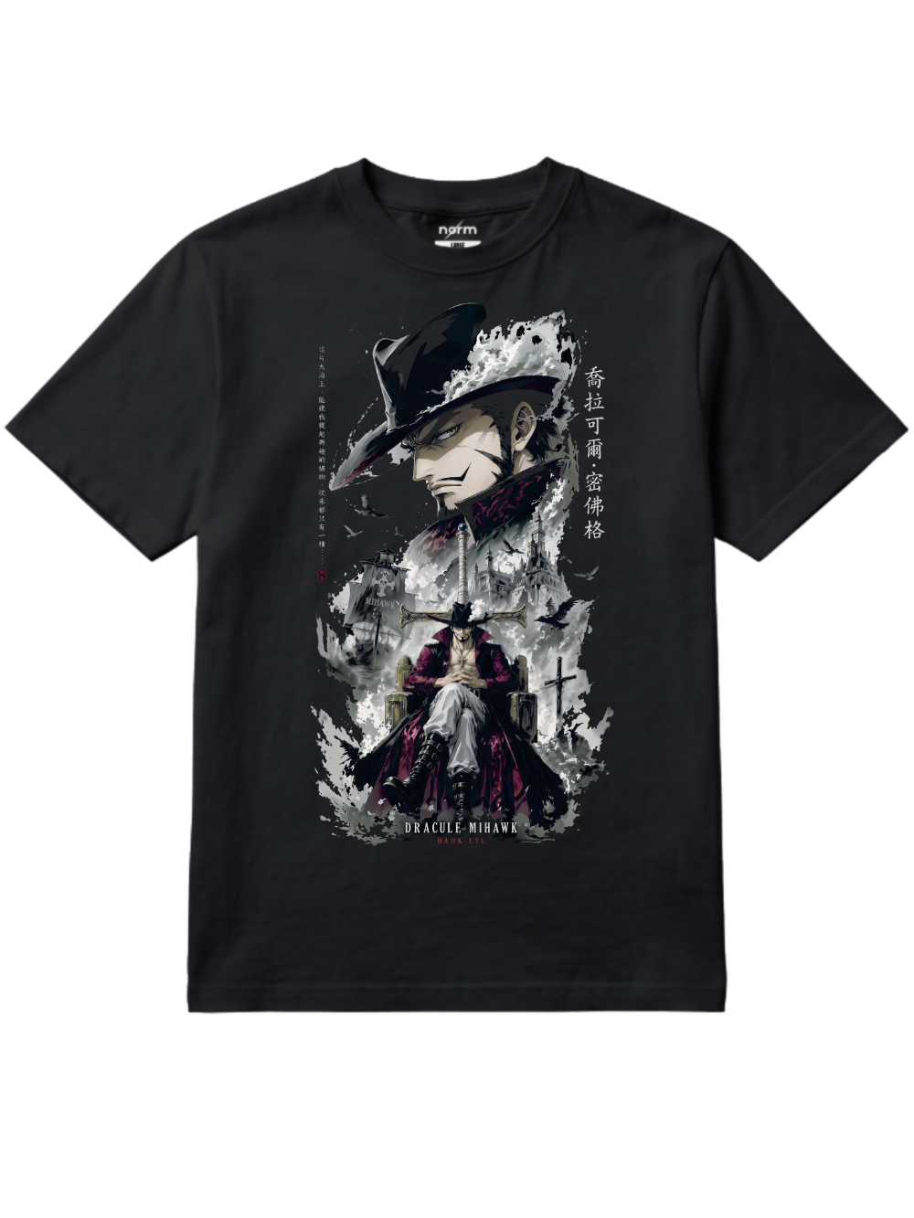 NotNorm One Piece Mihawk Anime Graphic Tee